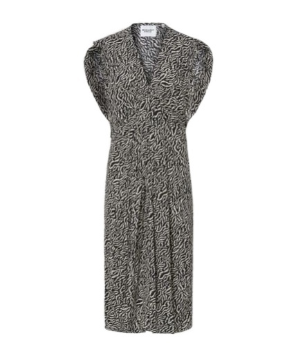 Isabel Marant Gilya V-neck Ruched Midi Dress In Black