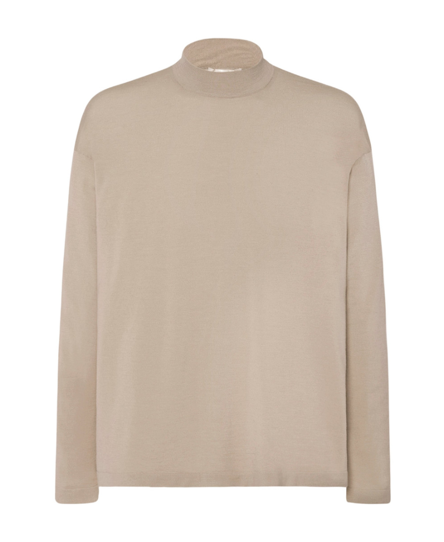 The Row Long-sleeved Half-neck Sweater In Nude