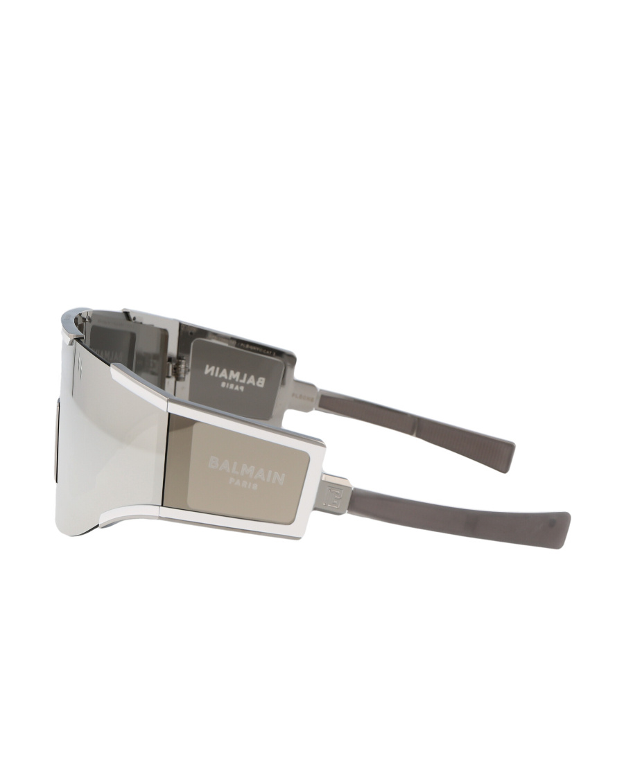 Balmain Geometric Frame Sunglasses In White