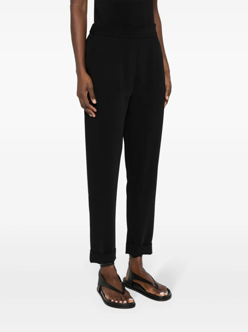 Shop P.a.r.o.s.h Mid-rise Tapered-leg Trousers