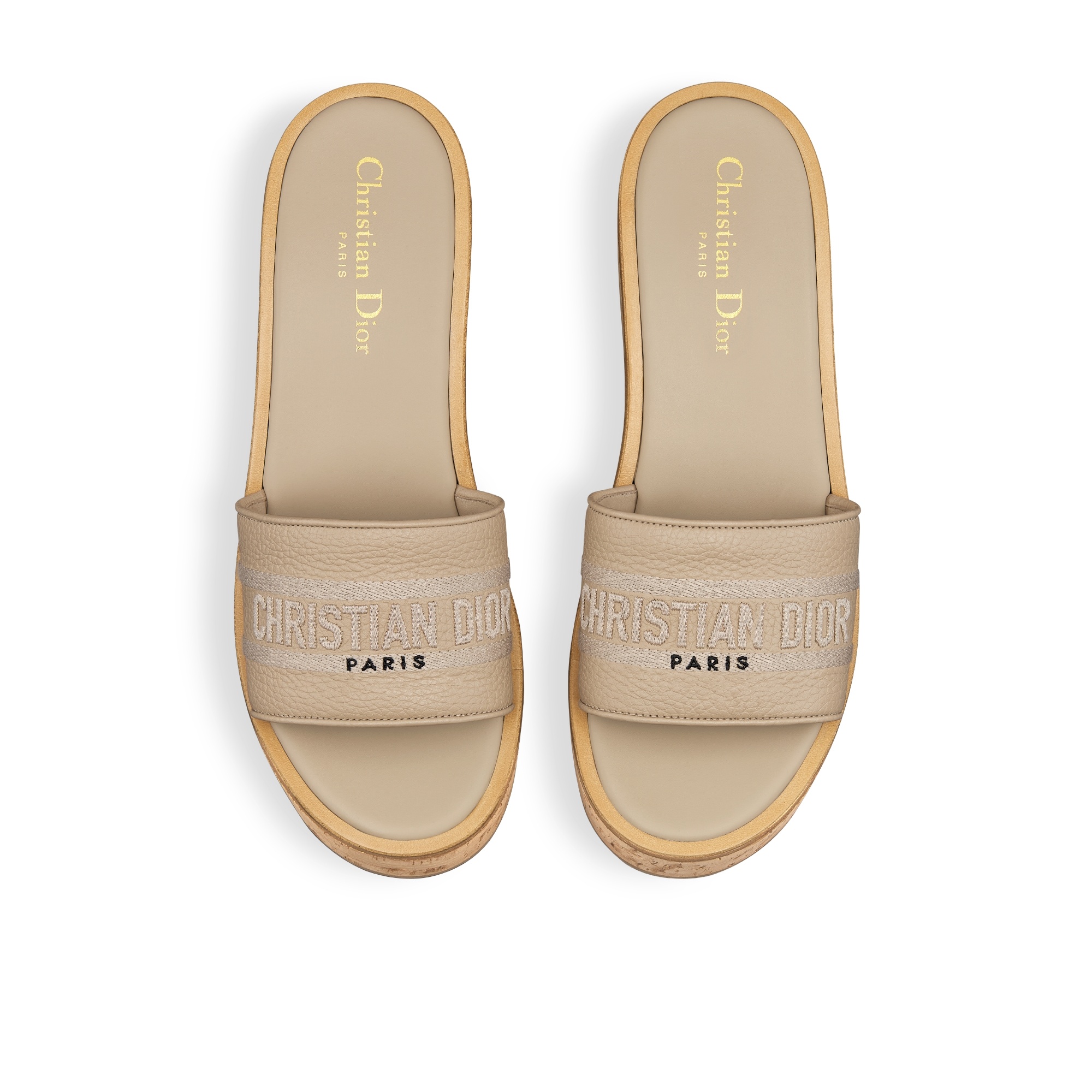 Dior Dway Platform Slide In Brown