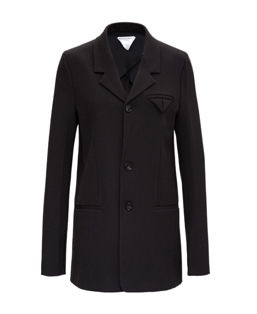 Bottega Veneta Single-breasted Split-sleeve Blazer In Black
