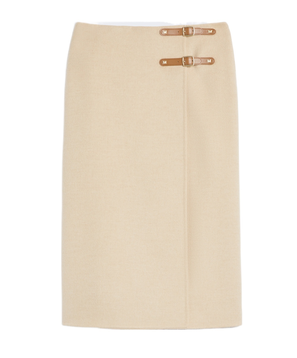 Max Mara Camel Wrap Skirt In Neutral