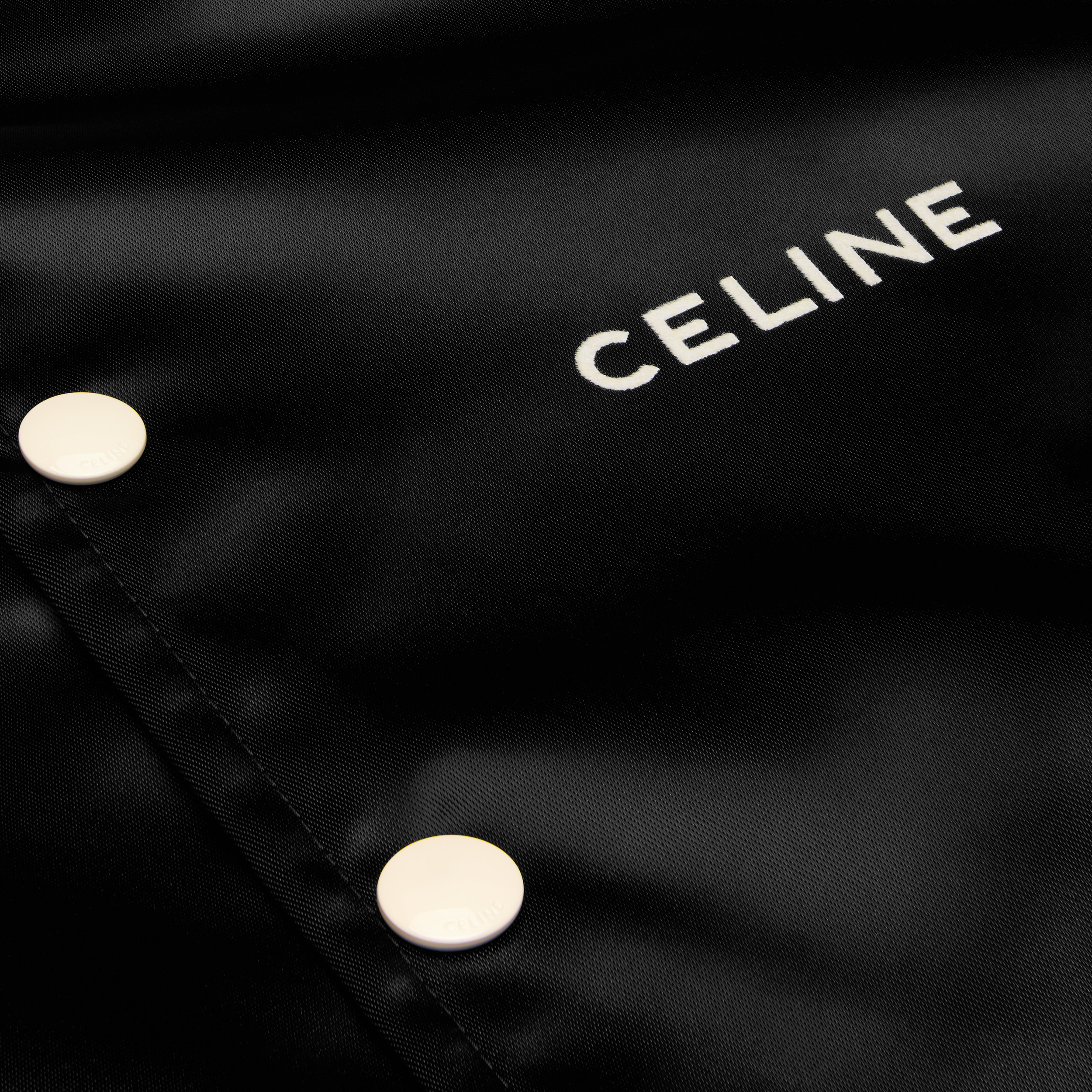 Celine Logo Embroidered Casual Jacket In Black