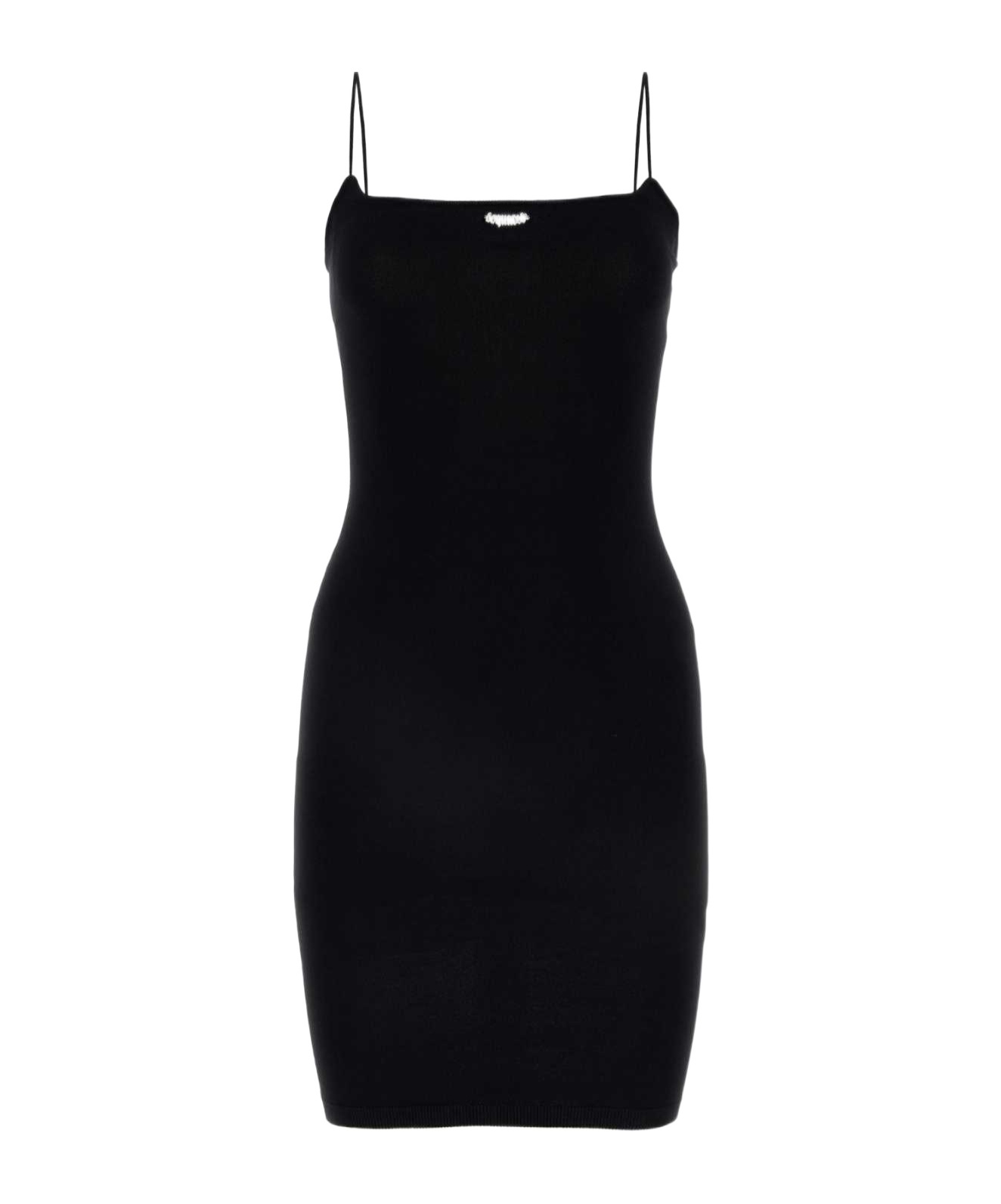 Dsquared2 Black Viscose Blend Mini Dress In Black