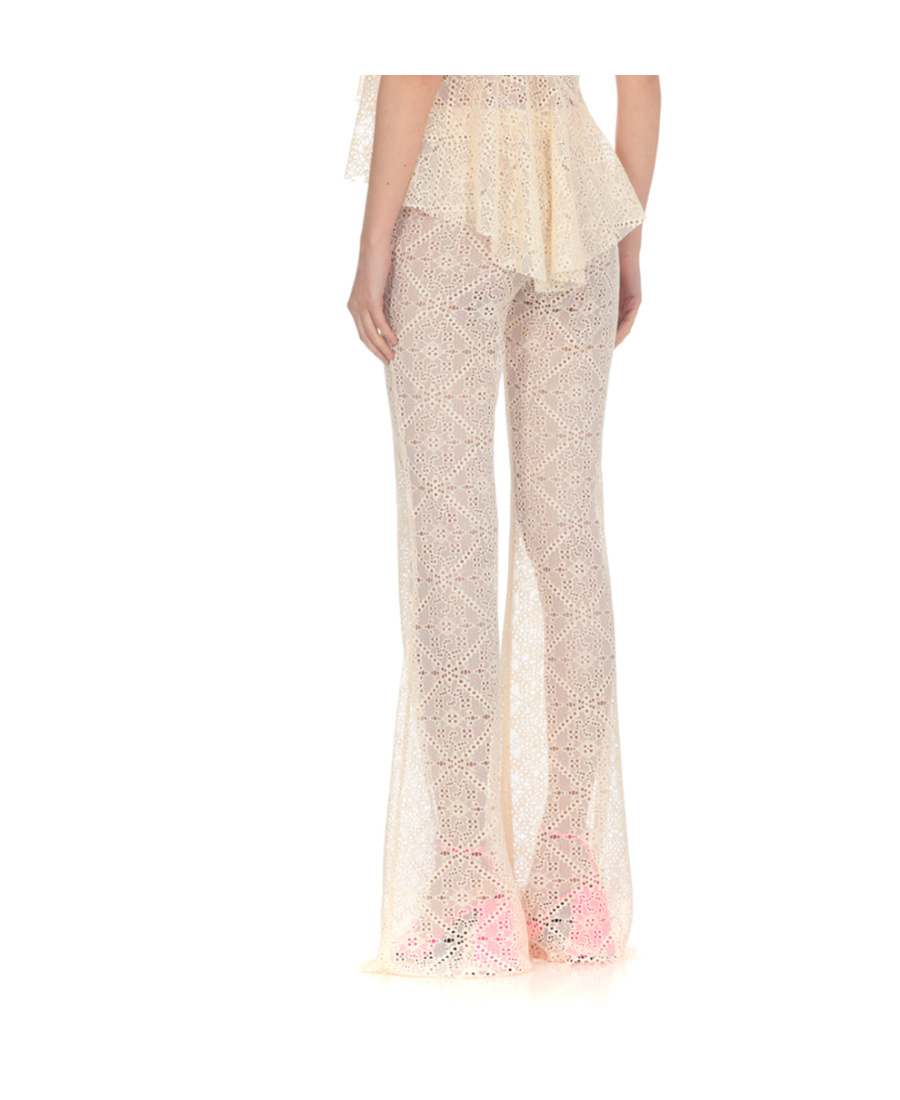 Dsquared2 Sheer-lace Flared Trousers In White