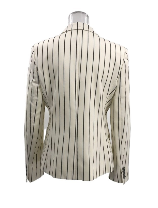 Max Mara Striped Suit Jacket In Gray