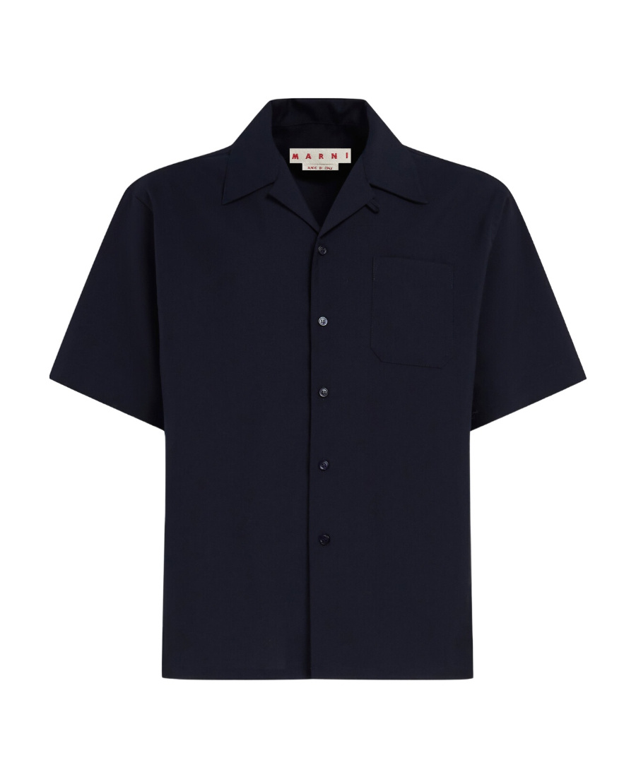 Marni Virgin Wool Shirt In Black