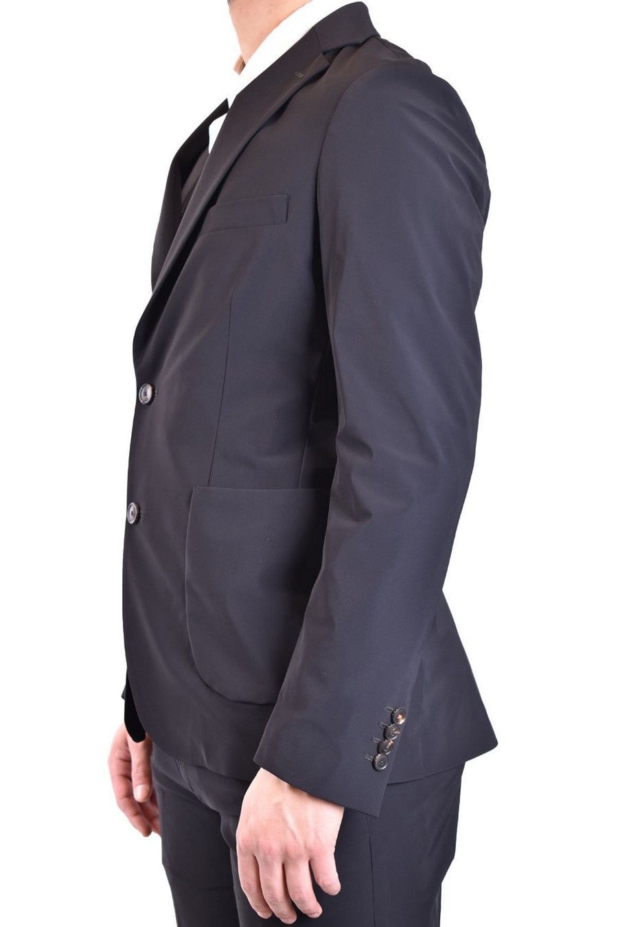 Tagliatore Suit With Chest Pocket And Flap Pockets In Black