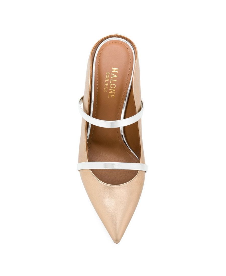 Malone Souliers Metallic Leather Maureen Mules 70