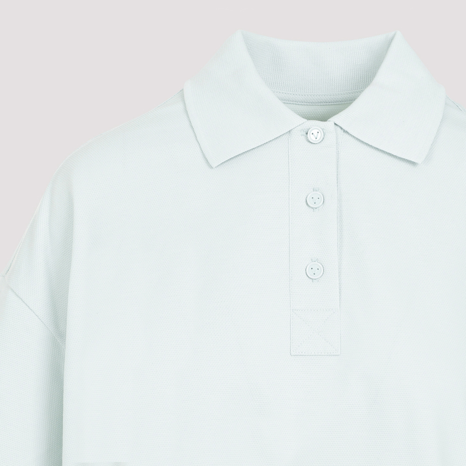 Bottega Veneta Cropped Short-sleeved Polo T-shirt In Green