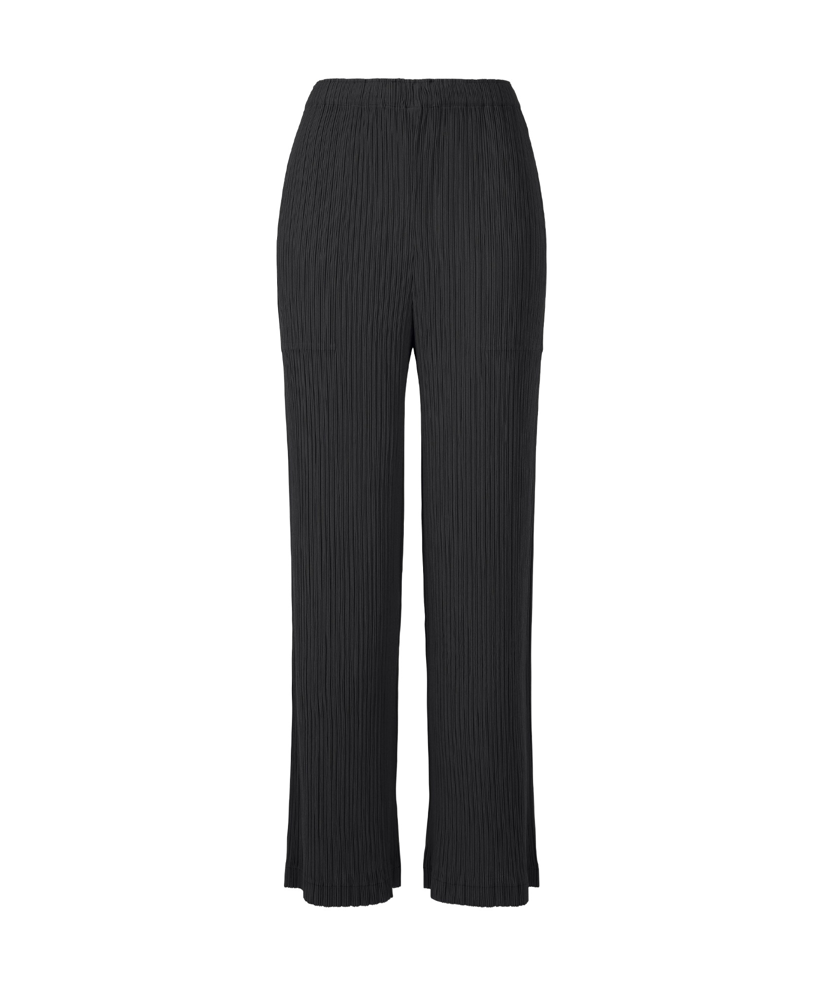 Shop Issey Miyake Hatching Pleats Trousers In Black