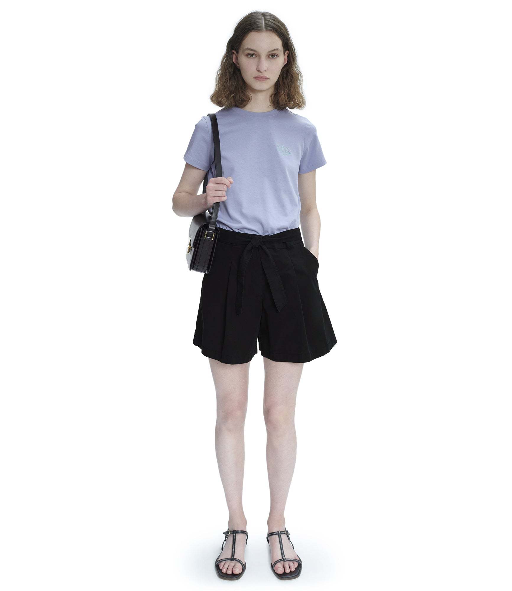 Apc Camberra Belted Tailored Shorts In Black