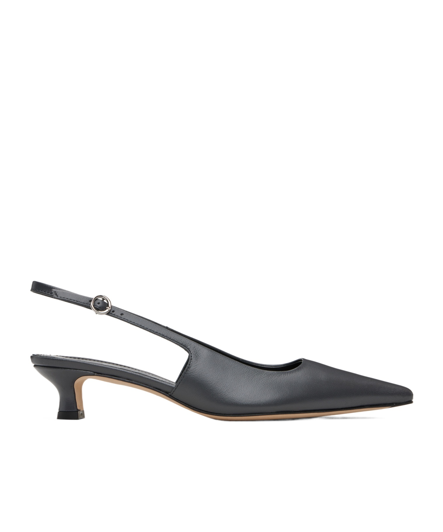 Aeyde Catrina Leather Kitten-heel Slingback Pumps In Black