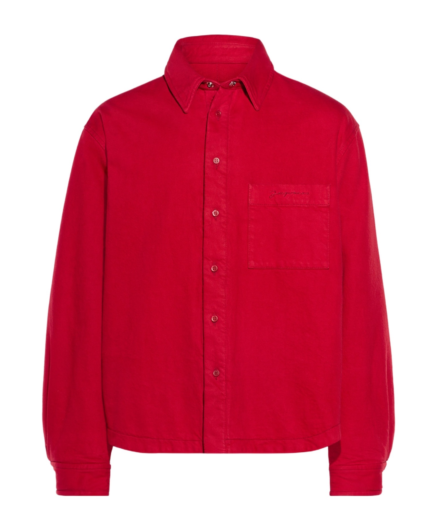 Jacquemus La Chemise Boulanger Shirt Jacket In Red