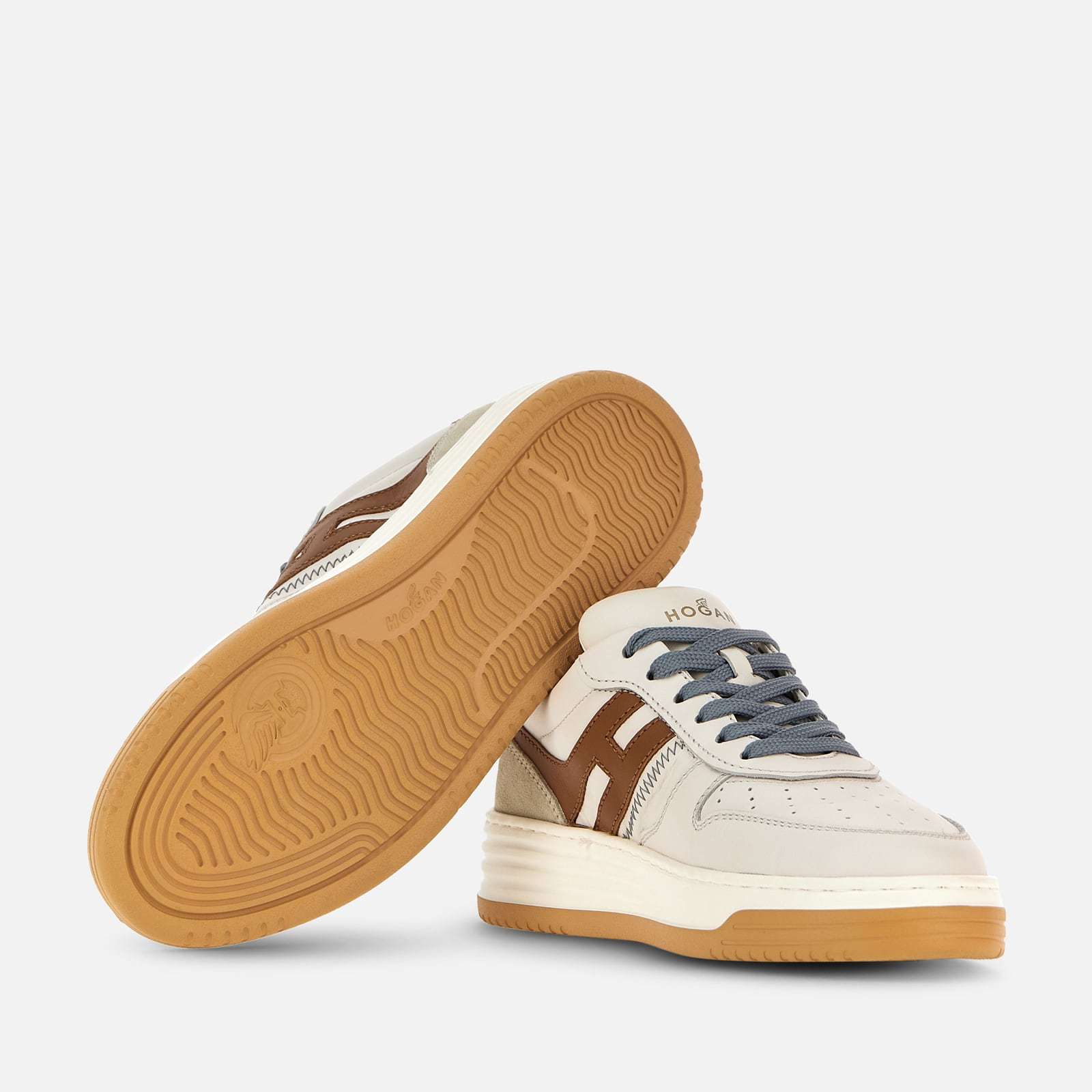 Hogan H630 Panelled Sneakers In White