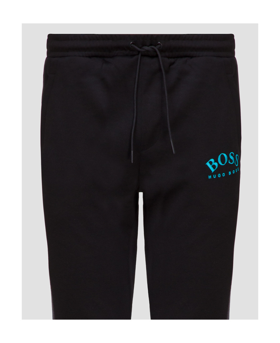 Shop Hugo Boss Logo Drawstring Sweatpants In Black