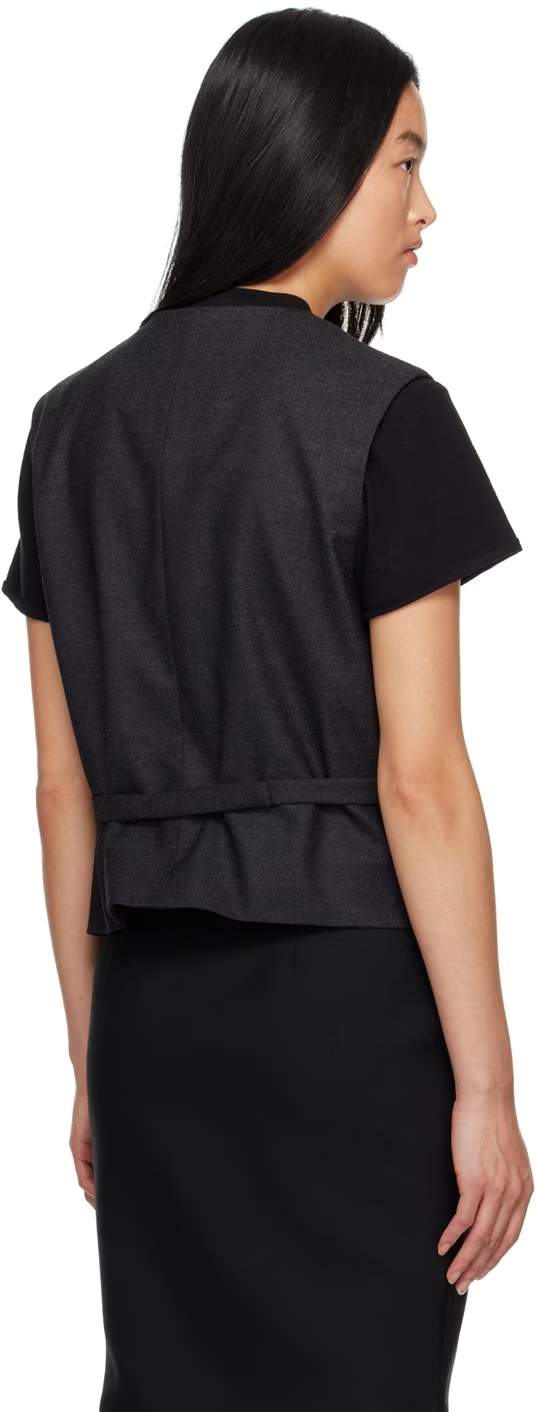 The Row Vegas Button Vest In Black