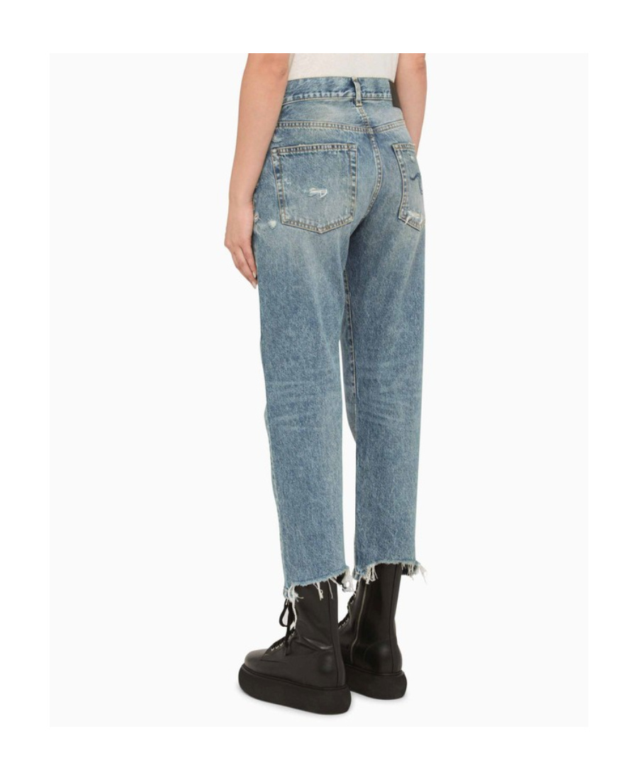 R13 Logo Regular Jeans In Gray