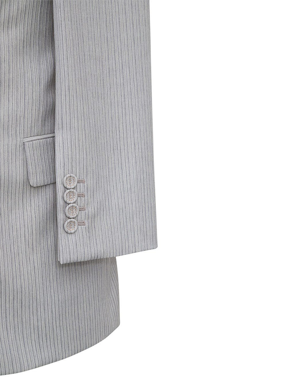 Dior Homme Striped Sleeveless Jacket In Gray