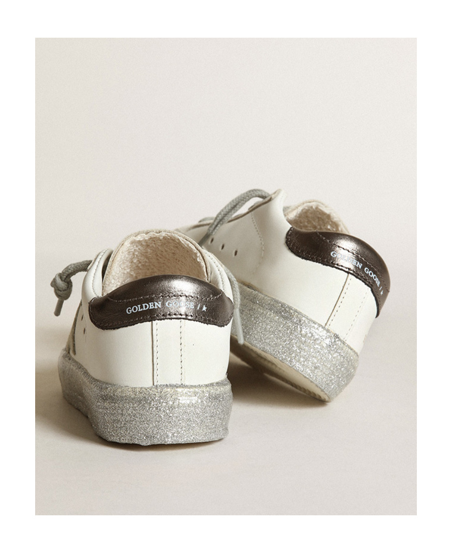 Golden Goose Superstar Glittered Low-top Sneakers In White