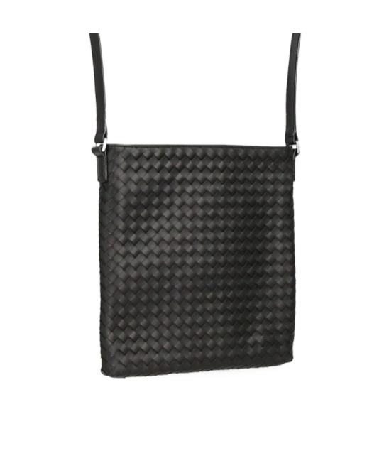 Bottega Veneta Woven Shoulder Bag In Black