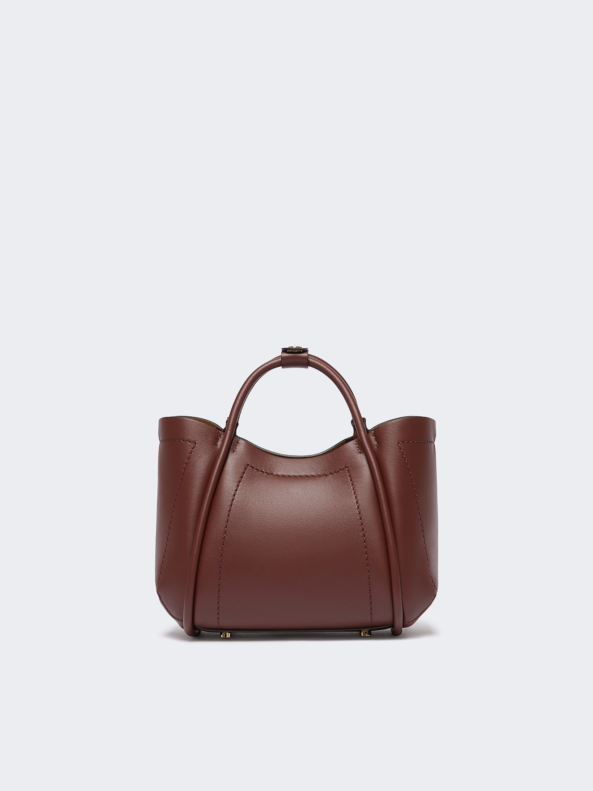 Max Mara Extra-small Leather Marine Bag In Red