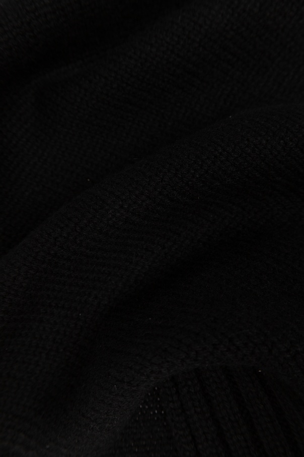 Dolce & Gabbana Rectangle Cashmere Scarf In Black