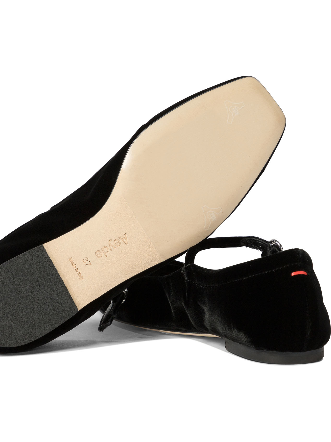Shop Aeyde Suede Ballet Shoes In Black