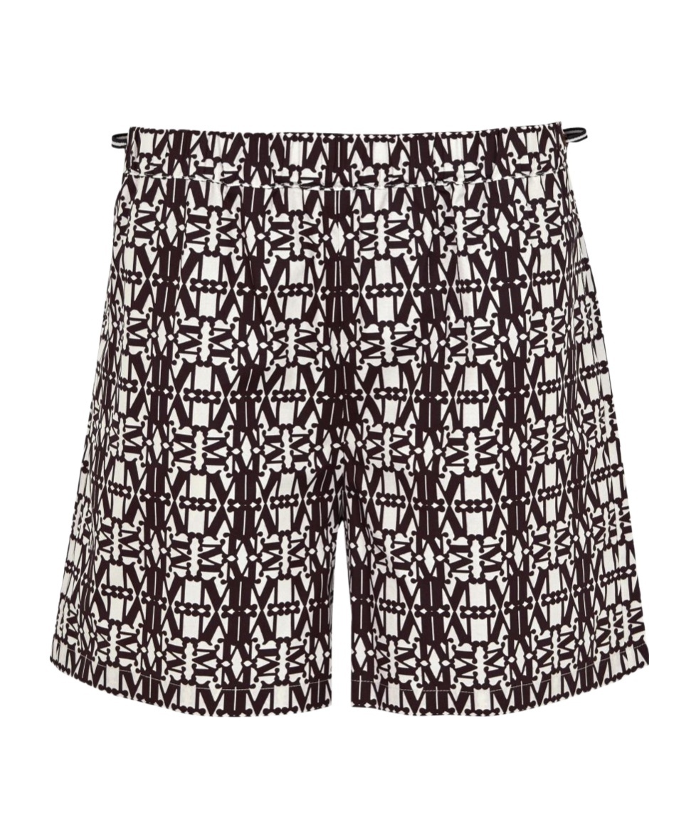 Shop Max Mara Printed Shorts In Black