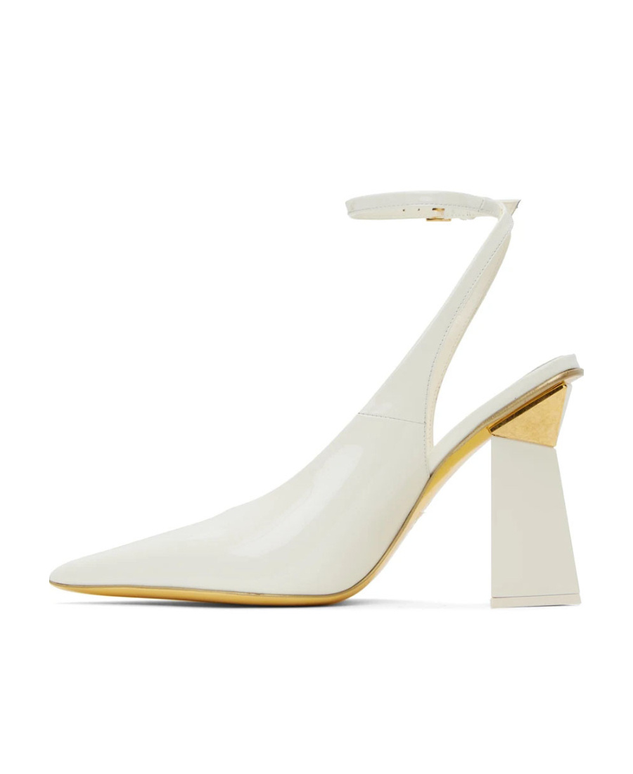 Valentino One Stud Hyper High Heels In White