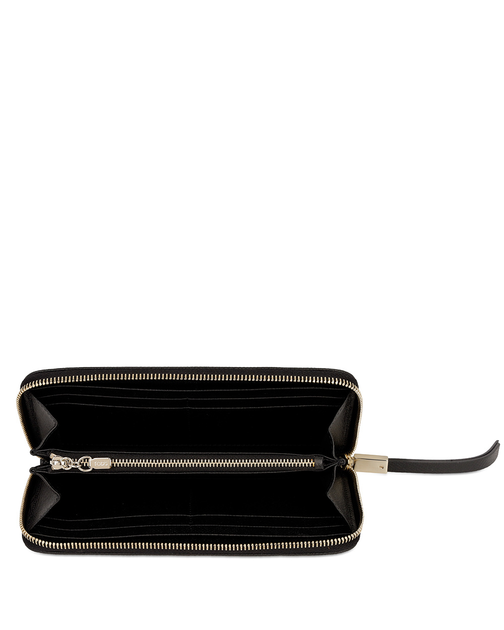 Tod's Logo Buckle Wallet In Black