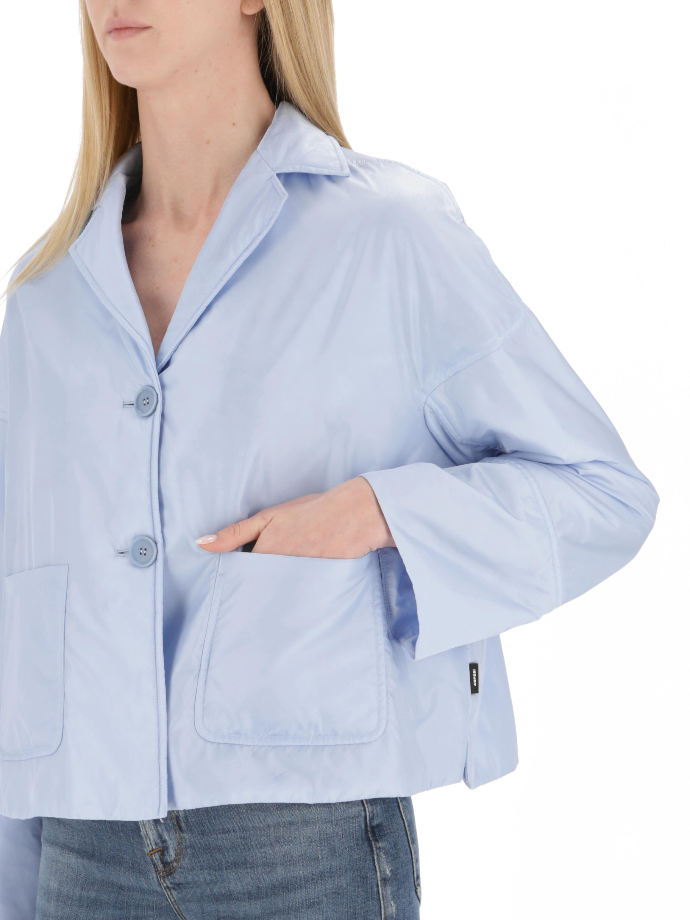 Aspesi Lapel Button Casual Jacket In Blue