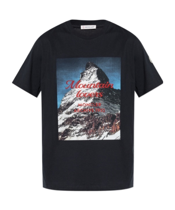 Shop Moncler Mountain T-shirt In Blue