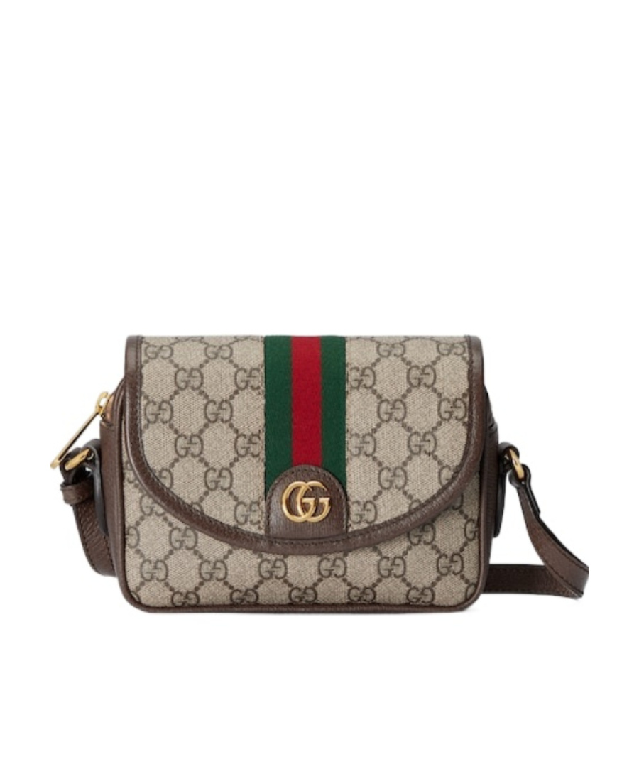 Gucci Ophidia Gg-canvas Shoulder Bag In Nude