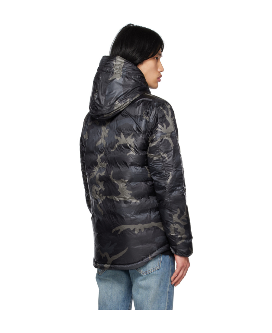 Canada Goose Logo Quilted Down Jacket In Black