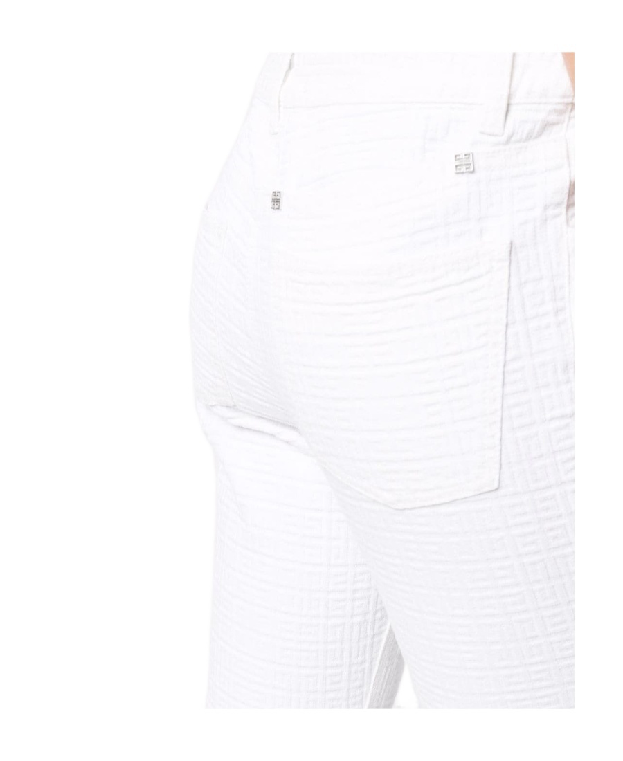 Givenchy Slim-cut 4g-motif Trousers In White