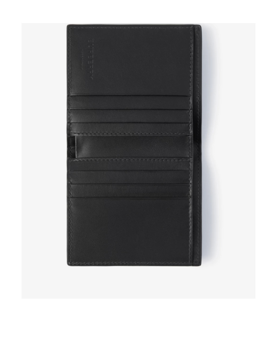BURBERRY LOGO-LETTERING BI-FOLD WALLET