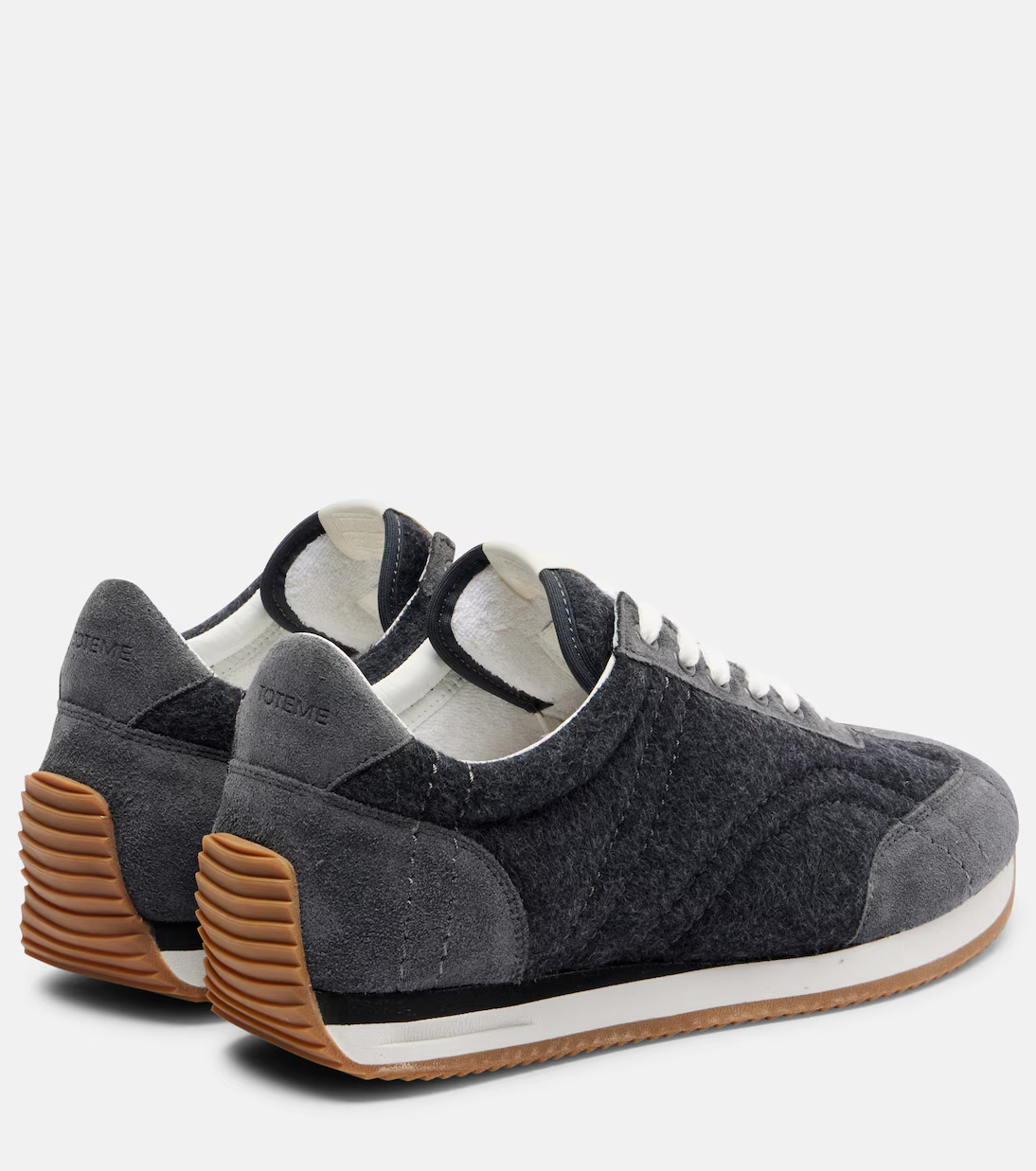 Totême Round-toe Low-top Sneakers In Black