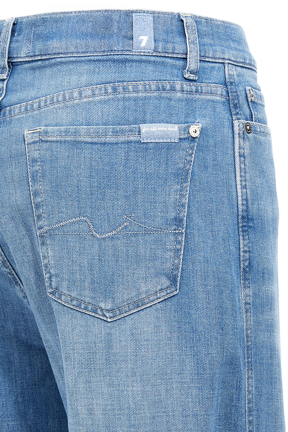 7 For All Mankind Lotta Cropped Jeans In Blue
