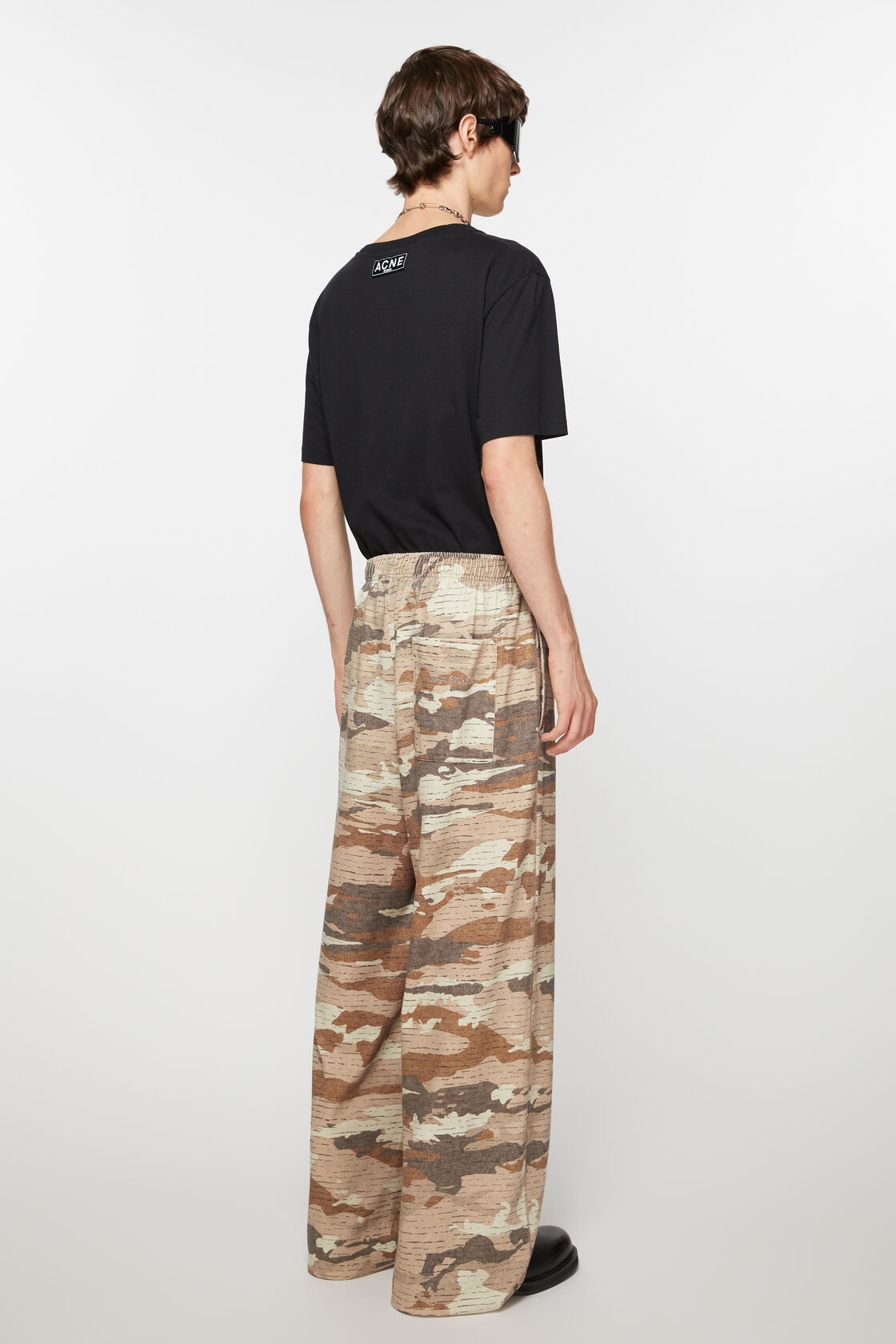 Acne Studios Printed Elastic Waist Sweatpants In Nude