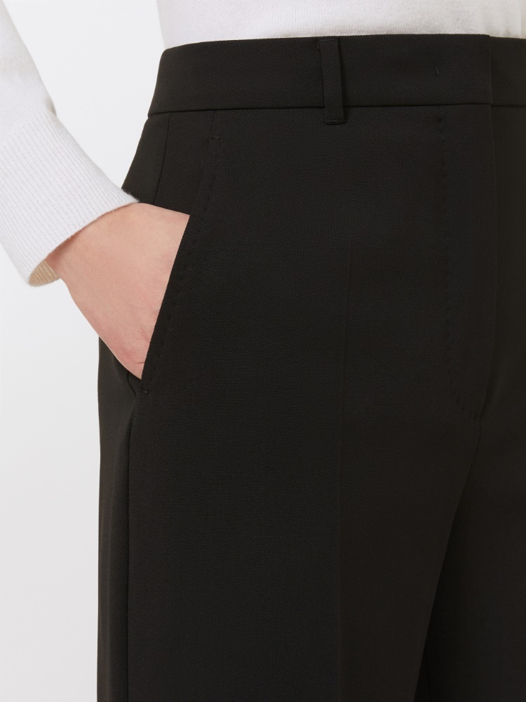 Max Mara Belt Loop Casual Pants In Black