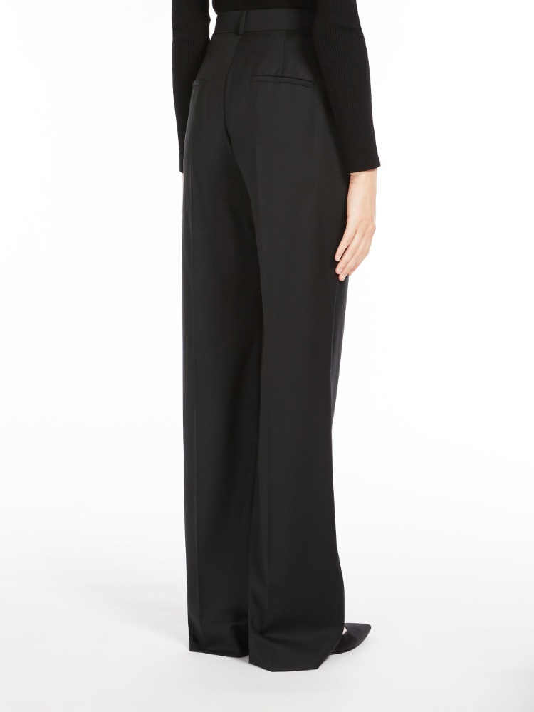 MAX MARA STRAIGHT-LEG VIRGIN WOOL TAILORED TROUSERS