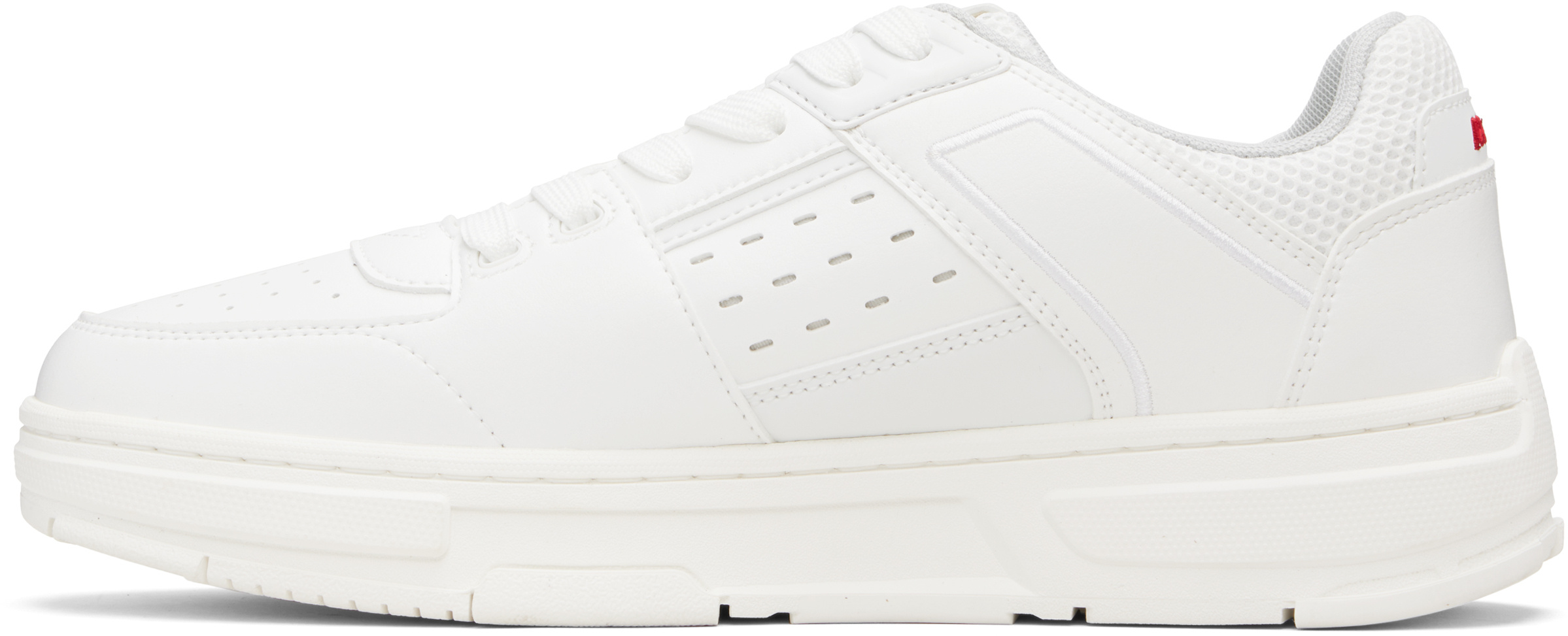 Hugo Boss Perforated-panel Sneakers In White