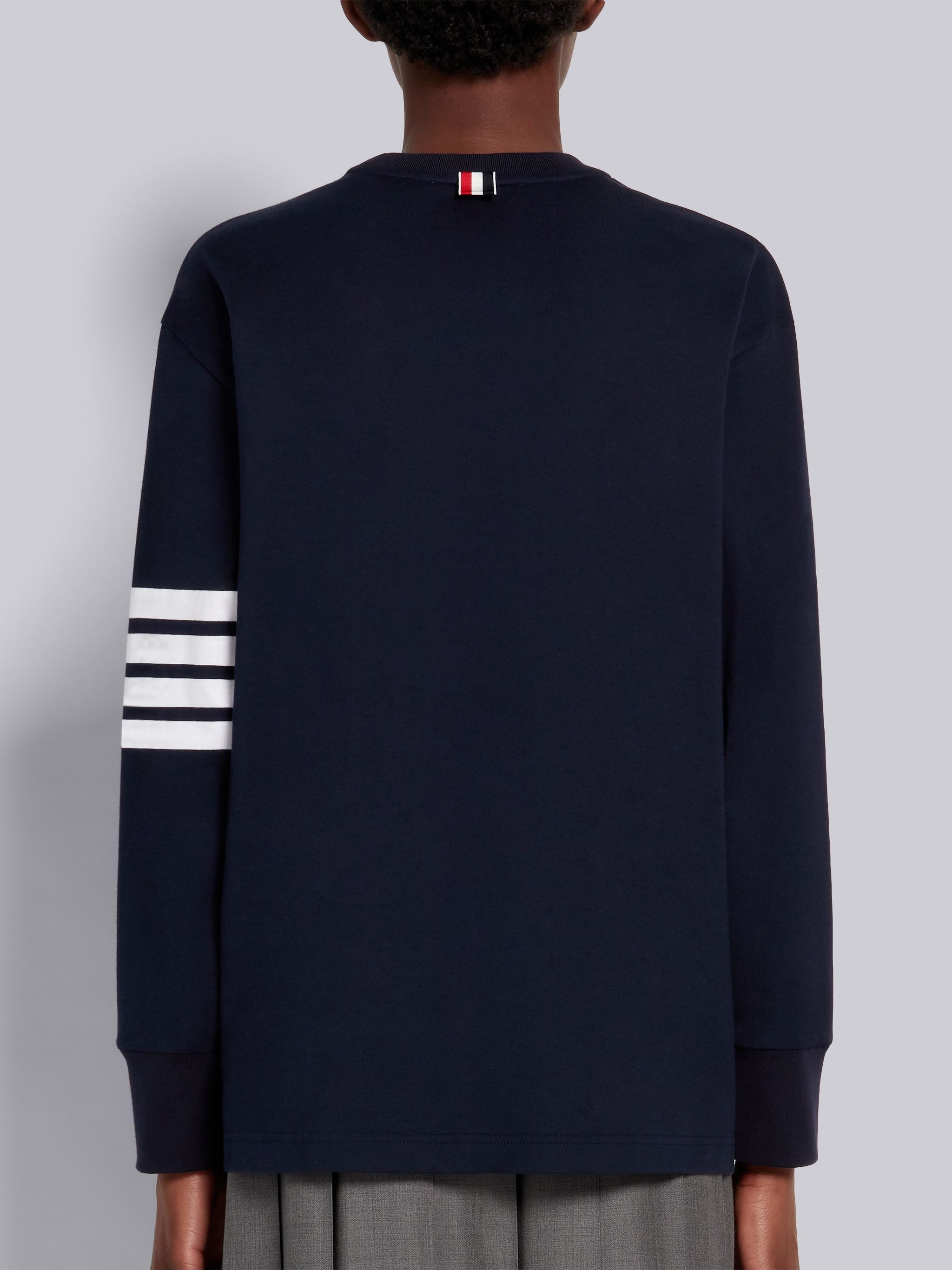 Thom Browne 4-bar Stripe Long-sleeve T-shirt In Black