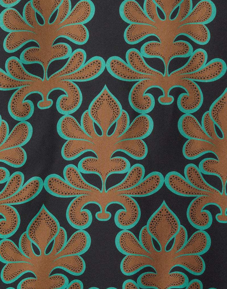 La Doublej La Double J Pajama Printed Silk-satin Shirt In Green