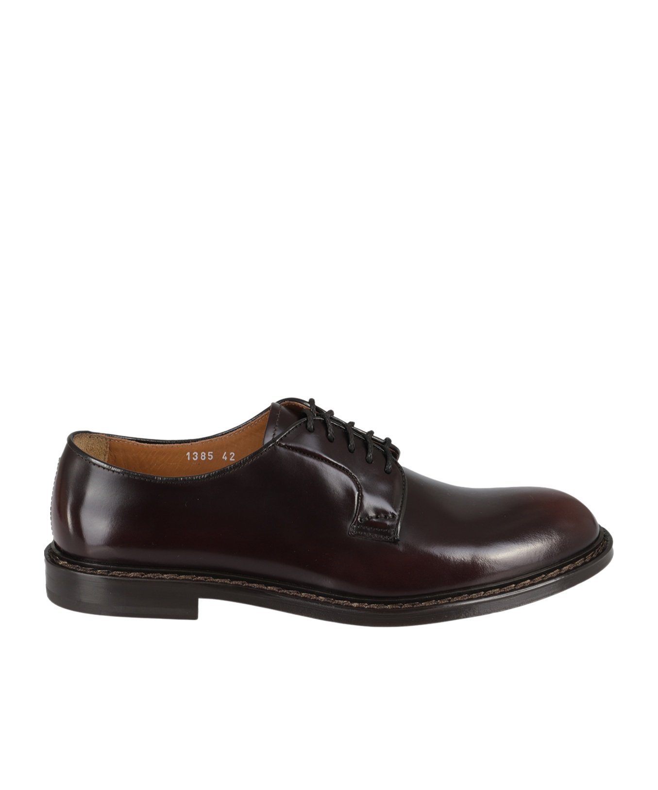 Shop Doucal's Almond-toe Leather Derby Shoes In Black
