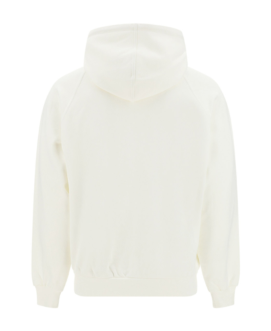 Sunnei Logo Embroidered Drawstring Hoodie In White