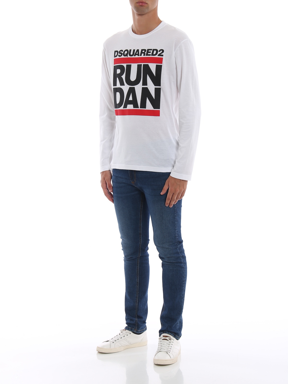 Dsquared2 Run Dan Printed T-shirt In White