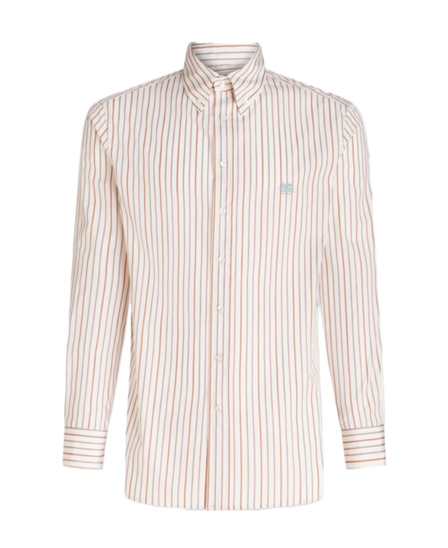 Etro Striped Button-down Shirt In White